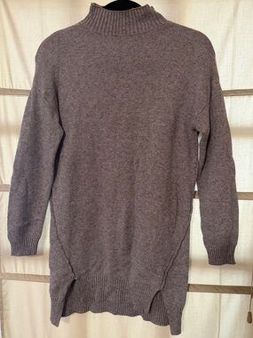 Dreamers Taupe Knit Cowl Turtleneck Sweater